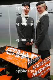 15.03.2007 Melbourne, Australia,  Etihad Airways, Stewardesses, Spyker F1 Team Announce Title sponsor, Etihad Airways and Aldar - Formula 1 World Championship, Rd 1, Australian Grand Prix, Thursday