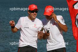 15.03.2007 Melbourne, Australia,  Fernando Alonso (ESP), McLaren Mercedes and Lewis Hamilton (GBR), McLaren Mercedes - Vodafone and McLaren Mercedes event, Australian Grand Prix, Thursday