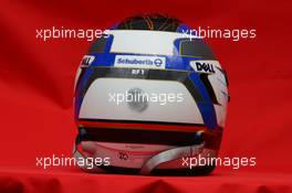 14.03.2007 Melbourne, Australia,  Nick Heidfeld (GER), BMW Sauber F1 Team helmet with a finger print of his daughter - Formula 1 World Championship, Rd 1, Australian Grand Prix, Wednesday