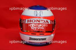 14.03.2007 Melbourne, Australia,  Rubens Barrichello (BRA), Honda Racing F1 Team helmet - Formula 1 World Championship, Rd 1, Australian Grand Prix, Wednesday