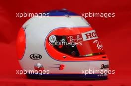 14.03.2007 Melbourne, Australia,  Rubens Barrichello (BRA), Honda Racing F1 Team helmet - Formula 1 World Championship, Rd 1, Australian Grand Prix, Wednesday