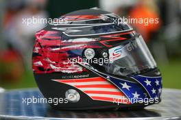 14.03.2007 Melbourne, Australia, Scott Speed (USA), Scuderia Toro Rosso helmet - Formula 1 World Championship, Rd 1, Australian Grand Prix, Wednesday