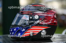 14.03.2007 Melbourne, Australia,  Scott Speed (USA), Scuderia Toro Rosso Helmet - Formula 1 World Championship, Rd 1, Australian Grand Prix, Wednesday