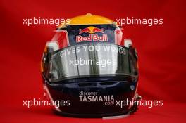 14.03.2007 Melbourne, Australia,  Mark Webber (AUS), Red Bull Racing helmet - Formula 1 World Championship, Rd 1, Australian Grand Prix, Wednesday