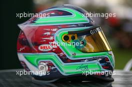 14.03.2007 Melbourne, Australia,  Vitantonio Liuzzi (ITA), Scuderia Toro Rosso helmet - Formula 1 World Championship, Rd 1, Australian Grand Prix, Wednesday