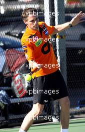 13.03.2007 Melbourne, Australia,  Christijan Albers (NED), Spyker F1 Team - F1 Drivers, Charity Tennis match, Rd 1, Australian Grand Prix, Wednesday