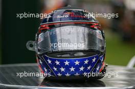 14.03.2007 Melbourne, Australia,  Scott Speed (USA), Scuderia Toro Rosso helmet - Formula 1 World Championship, Rd 1, Australian Grand Prix, Wednesday