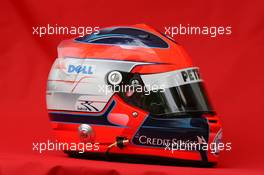 14.03.2007 Melbourne, Australia,  Robert Kubica (POL),  BMW Sauber F1 Team helmet - Formula 1 World Championship, Rd 1, Australian Grand Prix, Wednesday