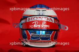 14.03.2007 Melbourne, Australia,  Jenson Button (GBR), Honda Racing F1 Team helmet - Formula 1 World Championship, Rd 1, Australian Grand Prix, Wednesday