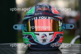 14.03.2007 Melbourne, Australia,  Scott Speed (USA), Scuderia Toro Rosso helmet - Formula 1 World Championship, Rd 1, Australian Grand Prix, Wednesday