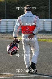 12.02.2007 Barcelona, Spain,  Fernando Alonso (ESP), McLaren Mercedes stops on track - Formula 1 Testing
