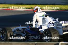 12.02.2007 Barcelona, Spain,  Robert Kubica (POL),  BMW Sauber F1 Team, stopped on track - Formula 1 Testing
