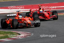 12.02.2007 Barcelona, Spain,  Felipe Massa (BRA), Scuderia Ferrari, Adrian Sutil (GER), Spyker F1 Team - Formula 1 Testing