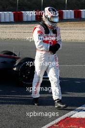 12.02.2007 Barcelona, Spain,  Fernando Alonso (ESP), McLaren Mercedes stops on track - Formula 1 Testing