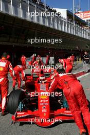 13.02.2007 Barcelona, Spain,  Kimi Raikkonen (FIN), Räikkönen, Scuderia Ferrari   - Formula 1 Testing