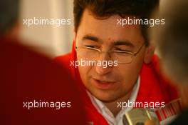 13.02.2007 Barcelona, Spain,  Mattia Binotto (ITA), Scuderia Ferrari, Chief Track Engineer - Formula 1 Testing