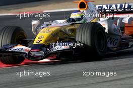 13.02.2007 Barcelona, Spain,  Giancarlo Fisichella (ITA), Renault F1 Team - Formula 1 Testing