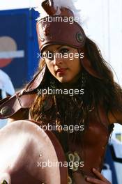 13.02.2007 Barcelona, Spain,  A sexy gladiator in the paddock - Formula 1 Testing