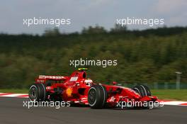 14.09.2007 Francorchamps, Belgium,  Kimi Raikkonen (FIN), Räikkönen, Scuderia Ferrari, F2007 - Formula 1 World Championship, Rd 14, Belgium Grand Prix, Friday Practice