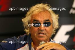 14.09.2007 Francorchamps, Belgium,  Flavio Briatore (ITA), Renault F1 Team, Team Chief, Managing Director - Formula 1 World Championship, Rd 14, Belgium Grand Prix, Friday Press Conference