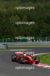 14.09.2007 Francorchamps, Belgium,  Kimi Raikkonen (FIN), Räikkönen, Scuderia Ferrari, F2007 - Formula 1 World Championship, Rd 14, Belgium Grand Prix, Friday Practice