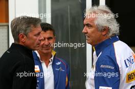 14.09.2007 Francorchamps, Belgium,  Flavio Briatore (ITA), Renault F1 Team, Team Chief, Managing Director, Daniel Morelli, manager of Robert Kubica (POL), BMW Sauber F1 Team - Formula 1 World Championship, Rd 14, Belgium Grand Prix, Friday