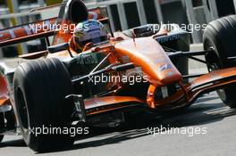 14.09.2007 Francorchamps, Italy,  Adrian Sutil (GER), Spyker F1 Team, F8-VII-B - Formula 1 World Championship, Rd 14, Belgium Grand Prix, Friday Practice
