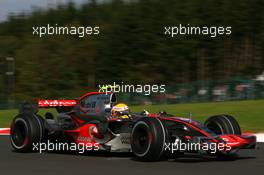 14.09.2007 Francorchamps, Belgium,  Lewis Hamilton (GBR), McLaren Mercedes, MP4-22 - Formula 1 World Championship, Rd 14, Belgium Grand Prix, Friday Practice