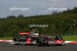 14.09.2007 Francorchamps, Belgium,  Lewis Hamilton (GBR), McLaren Mercedes, MP4-22 - Formula 1 World Championship, Rd 14, Belgium Grand Prix, Friday Practice