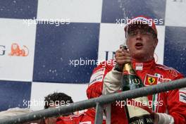 16.09.2007 Francorchamps, Belgium,  1st place Kimi Raikkonen (FIN), Räikkönen, Scuderia Ferrari - Formula 1 World Championship, Rd 14, Belgium Grand Prix, Sunday Podium