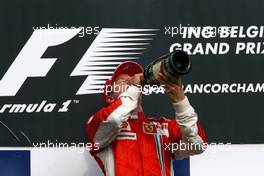 16.09.2007 Francorchamps, Belgium,  Kimi Raikkonen (FIN), Räikkönen, Scuderia Ferrari - Formula 1 World Championship, Rd 14, Belgium Grand Prix, Sunday Podium
