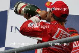 16.09.2007 Francorchamps, Belgium,  2nd place Felipe Massa (BRA), Scuderia Ferrari - Formula 1 World Championship, Rd 14, Belgium Grand Prix, Sunday Podium