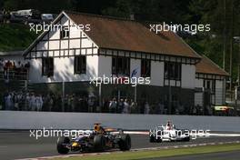16.09.2007 Francorchamps, Belgium,  David Coulthard (GBR), Red Bull Racing, Robert Kubica (POL),  BMW Sauber F1 Team  - Formula 1 World Championship, Rd 14, Belgium Grand Prix, Sunday Race