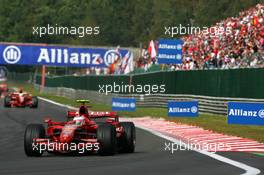 16.09.2007 Francorchamps, Belgium,  Kimi Raikkonen (FIN), Räikkönen, Scuderia Ferrari, F2007, Felipe Massa (BRA), Scuderia Ferrari, F2007 - Formula 1 World Championship, Rd 14, Belgium Grand Prix, Sunday Race