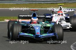 16.09.2007 Francorchamps, Belgium,  Jenson Button (GBR), Honda Racing F1 Team, RA107, Robert Kubica (POL), BMW Sauber F1 Team, F1.07 - Formula 1 World Championship, Rd 14, Belgium Grand Prix, Sunday Race