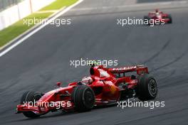 16.09.2007 Francorchamps, Belgium,  Kimi Raikkonen (FIN), Räikkönen, Scuderia Ferrari, Felipe Massa (BRA), Scuderia Ferrari - Formula 1 World Championship, Rd 14, Belgium Grand Prix, Sunday Race