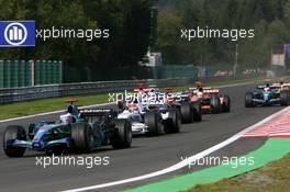 16.09.2007 Francorchamps, Belgium,  Jenson Button (GBR), Honda Racing F1 Team, Robert Kubica (POL),  BMW Sauber F1 Team - Formula 1 World Championship, Rd 14, Belgium Grand Prix, Sunday Race