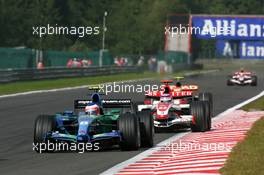 16.09.2007 Francorchamps, Belgium,  Rubens Barrichello (BRA), Honda Racing F1 Team, RA107, Takuma Sato (JPN), Super Aguri F1, SA07 - Formula 1 World Championship, Rd 14, Belgium Grand Prix, Sunday Race