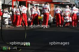 15.09.2007 Francorchamps, Belgium,  Toyota Racing, pitstop training - Formula 1 World Championship, Rd 14, Belgium Grand Prix, Saturday