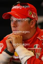 15.09.2007 Francorchamps, Belgium,  Kimi Raikkonen (FIN), Räikkönen, Scuderia Ferrari - Formula 1 World Championship, Rd 14, Belgium Grand Prix, Saturday Press Conference