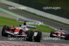 15.09.2007 Francorchamps, Belgium,  Jarno Trulli (ITA), Toyota Racing, TF107 and Ralf Schumacher (GER), Toyota Racing, TF107 - Formula 1 World Championship, Rd 14, Belgium Grand Prix, Saturday Qualifying