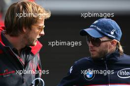 16.09.2007 Francorchamps, Belgium,  Jenson Button (GBR), Honda Racing F1 Team, Nick Heidfeld (GER), BMW Sauber F1 Team  - Formula 1 World Championship, Rd 14, Belgium Grand Prix, Sunday