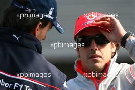 16.09.2007 Francorchamps, Belgium,  Robert Kubica (POL),  BMW Sauber F1 Team, Fernando Alonso (ESP), McLaren Mercedes - Formula 1 World Championship, Rd 14, Belgium Grand Prix, Sunday