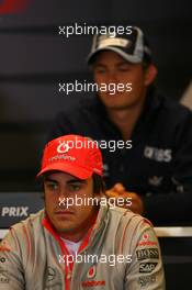 13.09.2007, Spa, Belgium,  Fernando Alonso (ESP), McLaren Mercedes, Nico Rosberg (GER), WilliamsF1 Team - Formula 1 World Championship, Rd 14, Belgian Grand Prix, Thursday Press Conference