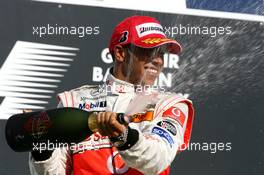 15.04.2007 Sakhir, Bahrain,  2nd, Lewis Hamilton (GBR), McLaren Mercedes - Formula 1 World Championship, Rd 3, Bahrain Grand Prix, Sunday Podium