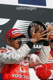 15.04.2007 Sakhir, Bahrain,  3rd, Lewis Hamilton (GBR), McLaren Mercedes - Formula 1 World Championship, Rd 3, Bahrain Grand Prix, Sunday Podium