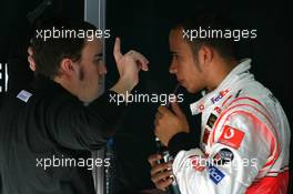 23.02.2007 Sakhir, Bahrain,  Lewis Hamilton (GBR), McLaren Mercedes, Fernando Alonso (ESP), McLaren Mercedes - Formula 1 Testing