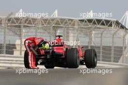 23.02.2007 Sakhir, Bahrain,  Felipe Massa (BRA), Scuderia Ferrari, stops on track - Formula 1 Testing