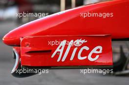 22.02.2007 Sakhir, Bahrain,  Scuderia Ferrari, F2007, front wing, detail - Formula 1 Testing