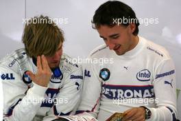 19.10.2007 Sao Paulo, Brazil,  Nick Heidfeld (GER), BMW Sauber F1 Team , Robert Kubica (POL),  BMW Sauber F1 Team  - Formula 1 World Championship, Rd 17, Brazilian Grand Prix, Friday Practice